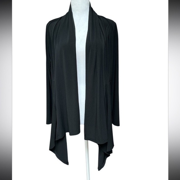 Clara Sun Woo Draped Tunic Cardigan Lightweight Neutral Travel Layering - Picture 2 of 8